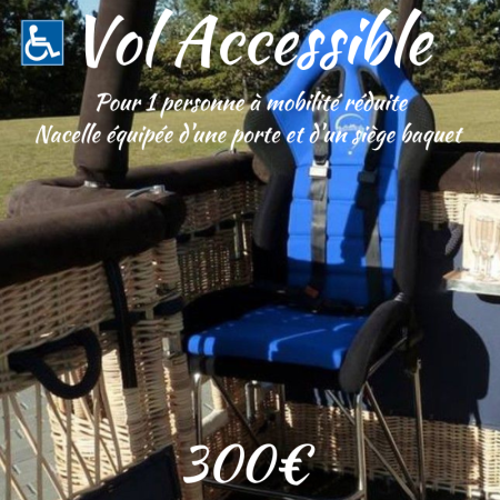 Vol accessible en montgolfière PMR handicapé