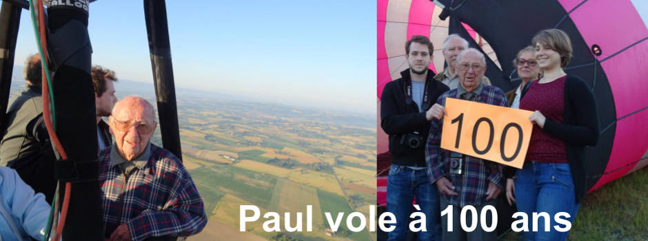 Paul 100 ans en montgolfière